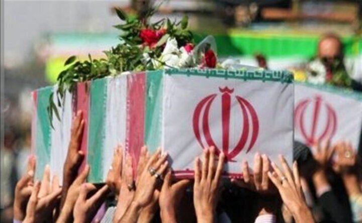 تشییع و بدرقه ۶ شهیدگمنام در همدان همزمان با شهادت حضرت فاطمه(س)