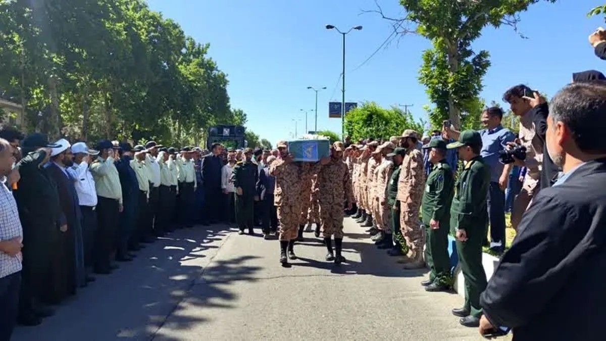 پیکر شهید نهاوندی حمله رژیم صهیونی تشییع شد