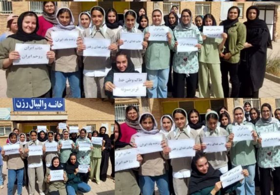 دختران والیبالیست رزنی زمین بازی را به میدان غیرت بدل کردند