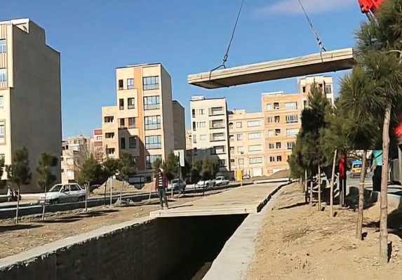عملیات پوشش رودخانه کوی فرهنگیان همدان با ۱۰۰ میلیارد اعتبار انجام شد